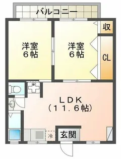 グリーンマンションⅠ【2階】の間取り