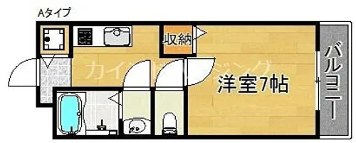 ペアーコート泉佐野AB棟【2階】の間取り