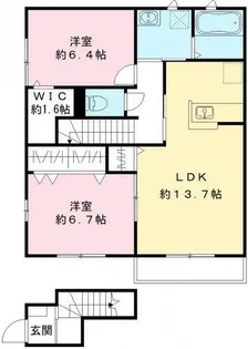 2LDKの間取り画像