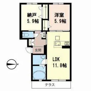 山一圓【2階】の間取り
