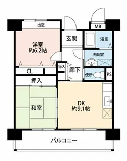 OPH山本【1-303号室】の間取り