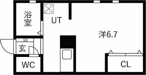 e-House【N2号室】の間取り
