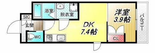 FLATS MINAGUCHI【4階】の間取り