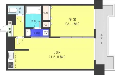 グランカーサ南9条【8階】の間取り