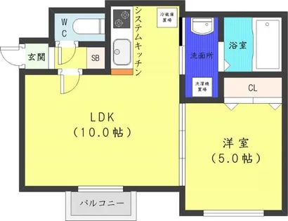 レジデンス大通公園【3階】の間取り