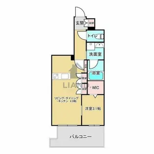 リベール博多駅前【905号室】の間取り