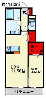 パープルシャイン蒲生【1階】の間取り