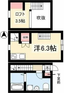 LE COCON新川町Ⅱ【1階】の間取り
