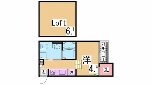 兵庫県神戸市長田区久保町7丁目【アパート】の間取り