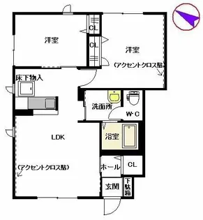 プリムローズ朽網【1階】の間取り