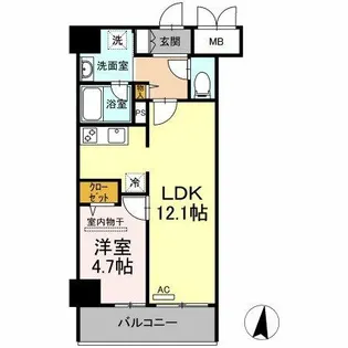 テゾーロ行橋【3階】の間取り