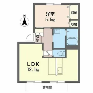 フレグランスU【B103号室】の間取り