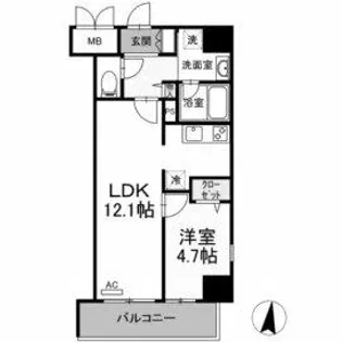 テゾーロ行橋【5階】の間取り