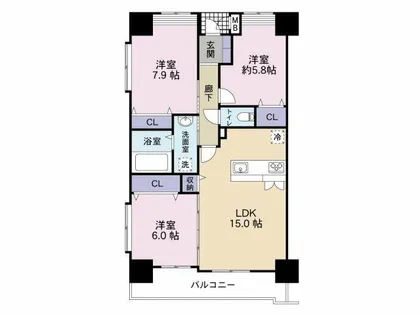 フォーストリングス 竪町【10階】の間取り