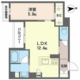 シャーメゾンエラブル 梅田北【0401号室】の間取り