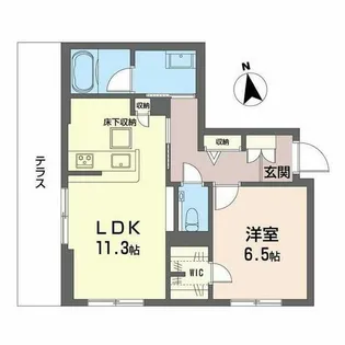 スカイ ウィング【0102号室】の間取り
