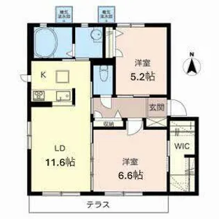 フェリシティーE【0102号室】の間取り