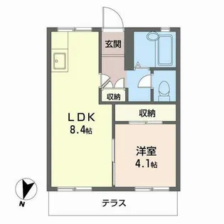 美山台ハイツ【0103号室】の間取り
