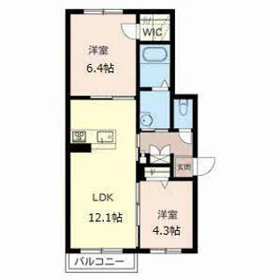 シャーメゾン クオレール【0203号室】の間取り