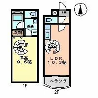フローラル今池【2階】の間取り
