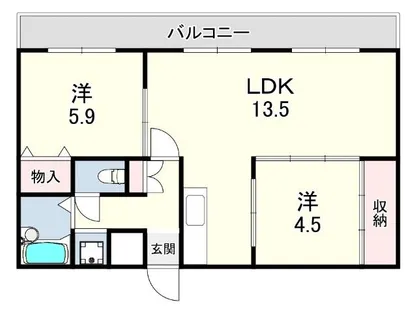 大町マンション【1階】の間取り