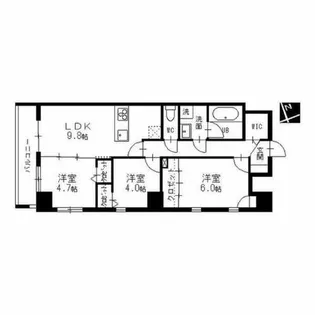 RECO東別院【9階】の間取り