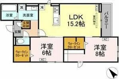 マリポーサ高畑B【3階】の間取り