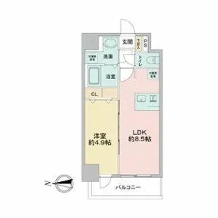 アステリ鶴舞ディオ【6階】の間取り