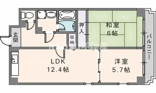 デルニエアン【501号室】の間取り