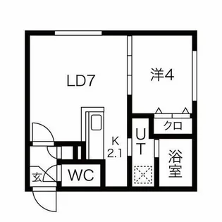 Deux Noir(ドゥ・ノワール)【2階】の間取り