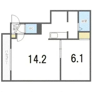 北海道札幌市西区発寒六条14丁目【マンション】の間取り
