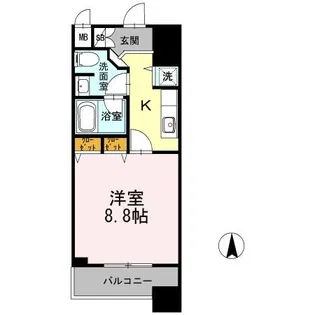 カスタリア堺筋本町【7階】の間取り