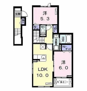 スマイル 1【203号室】の間取り