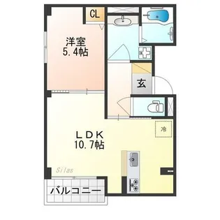 レジデンス京都洛央【2階】の間取り