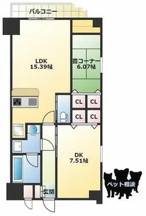 プレジオ本町【5階】の間取り