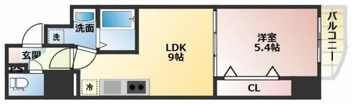 SERENiTE江坂四番館【11階】の間取り