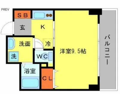 ウィスタリア京橋【6階】の間取り