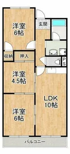 アプティ3番館【3階】の間取り