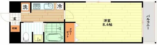 グランカーサ梅田北【10階】の間取り