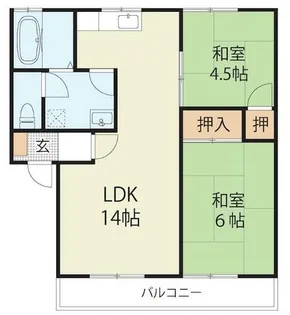 グリーンヴィレッジC棟【C-1号室】の間取り