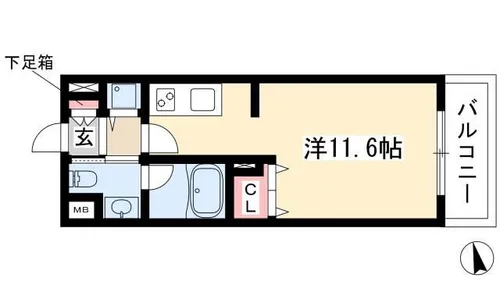 YZ kimabuli (ワイズ キマブリ)【202号室】の間取り