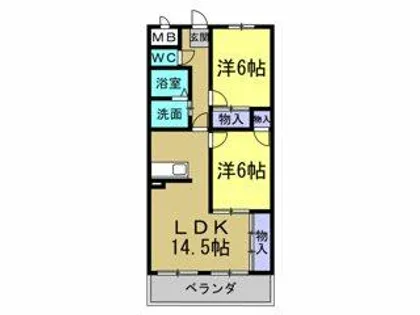 ドルチェ富貴ノ台S棟【S302号室】の間取り