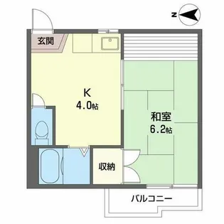 タウニィ高畑【0201号室】の間取り