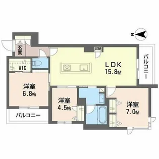 シャーメゾン ウィステリアカーサ【0303号室】の間取り
