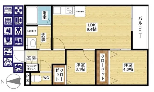 EIJU加島【1階】の間取り