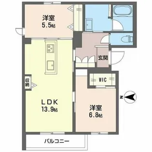 シャーメゾン ウィステリアカーサ【0201号室】の間取り
