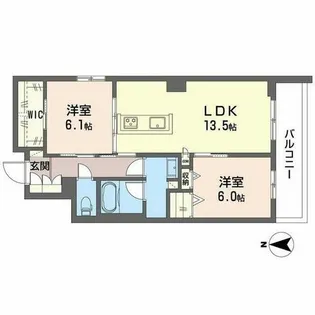 シャーメゾン ウィステリアカーサ【0202号室】の間取り