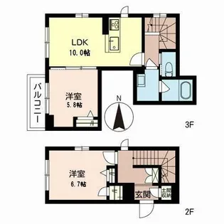 Arvo壬生森町【2階】の間取り