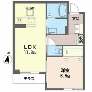 シャーメゾン ピュアワン【0103号室】の間取り