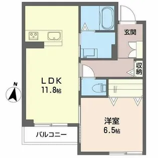 シャーメゾン ピュアワン【0203号室】の間取り